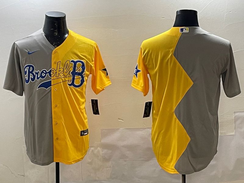 Men Boston Red Sox Blank Grey Yellow Game 2025 Nike MLB Jersey style 1->los angeles lakers->NBA Jersey